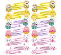 30pcs Pince à Cheveux Football Barettes Cheveux FilleColorées Métal Snap Barette Accessoire Cheveux (Pâques)