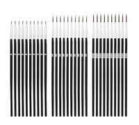 30pcs Pinceaux de Peinture de Détail, Pinceau à Pointe Fine avec 3 Tailles #0#00#000 Pinceaux de Peinture Miniatures pour Peinture Miniature en quarelle Peinture Acrylique sur Visage