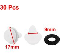 30pcs plastique Rivet Splash Guard Fastener Clips 8mmx17mm