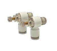 30PCS Pneumatic Trachea Joint Cylinder Speed Control Valve Exhaust Throttle Valve SL6-01/8-02/4-M5/10-03/4 Fittings(SL6-01)