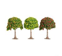 30PCS pour mini Arbres Fruitiers Oranges pour Maquette 30PCS | Couleurs vives orange et jaune, détails réalistes, pour idéal maquettes agricoles, ferme miniature, pour décor sable