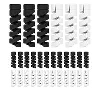 30pcs Protecteur de Câble de Chargeur, Silicone Protège Câble Flexible Protecteur Chargeur Protecteur de Câble Spiralé pour Téléphones Ordinateurs Portables Câbles de Données (Noir, Blanc)