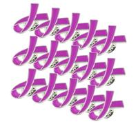 30pcs Purple Ribbon Brooches Zinc Alloy Charity Pins Anti-Violence Breastp