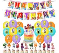 30PCS Rainbow Doll Birthday Decorations ,Rainbow High Fête d'anniversaire Ballons Rainbow Doll Bannières Party Fournitures Ballons Décorations pour Enfants Anniversaire Décoration de Fete