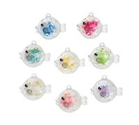 30pcs Résine Mini organisme marin slime charmes mélangé ensemble artisanat accessoires bricolage miniature scène mise en page micro décoration maison