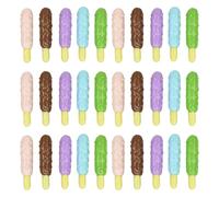 30pcs Résine Mini Ornament Chocolat Pain Slime Charms Ensemble mélangé Artisanat Accessoires bricolage miniature mise en page de scène Micro décoration de la maison
