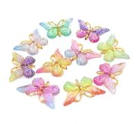 30pcs Résine Mini Ornament Dining Plate Flowerpot Slime Charms Mixed Set Artisanat Accessoires DIY Miniature Scène Layout Micro Décoration de la Maison
