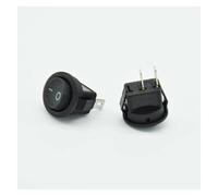 30pcs Round Black 2-Pin 2-Files Rocker Switch 3A/250V 6A/125V Seesaw Power Switch NWPNLXEA