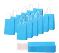 30Pcs Sac Papier Cadeau avec Poignées 15x8x21cm,Pochette Cadeaux Papier Bleu Clair,Pochette Cadeau Anniversaire Enfant, Sachet Bonbon Coloré pour Mariage, Halloween,Anniversaire,Noël,Party