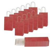 30Pcs Sac Papier Cadeau avec Poignées 15x8x21cm,Pochette Cadeaux Papier Rouge Vent,Pochette Cadeau Anniversaire Enfant, Sachet Bonbon Coloré pour Mariage, Halloween,Anniversaire,Noël,Party