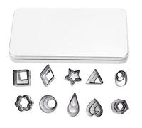 30Pcs Stainless Steel Cookie Cutters Set | Geometric Pattern Mini Baking Forms for Cookies/Cakes/Fruits | Dishwasher Safe & Sturdy Kitchen Tools