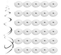 30Pcs Tourbillons Suspendus Guirlande à Spirales Anniversaire Hanging Swirl Décoration Suspension Tourbillon Plafond Réutilisable Serpentins Suspendu pour Fête Anniversaire Fille Femmes (Argent)