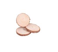 30pcs Unfinished Wood Slices 8 To 10cm With Bark Pour Bricolage