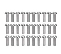 30Pcs Vis Boulon Tête Bouton à Six Pans Creux, Acier Inoxydable A2, Filetage Grossier M10x40 - Kit Complet Durable, Norme ISO7380, Polyvalent pour Industrie et Bricolage (M10*30)