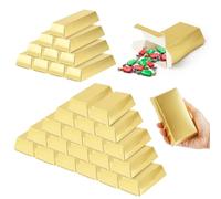 30PCSBoîtes à Bonbons en Forme de Lingot Cadeau en Papier Lingot D'or Boîte | Idéal pour les thèmes pirates, les mariages, Noël, les chasses au trésor et les cadeaux d'invités