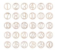 30pièces Chiffres Bois Non Peints Pour Décorations Diy Tranches Bois Naturel Pour Événements Mariages Et Fêtes