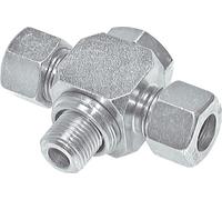 30S & M42x2 Te en acier zingue Raccord de coupe à joint tournant avec filetage mâle 250 bar ISO 8434-1