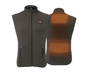 30seven Gilet Sans Manches Chauffant pour hommes et femmes, veste avec chauffage alimenté par batterie, approprié pour le camping moto, chasse, ski, respirable et lavable, Regular Fit