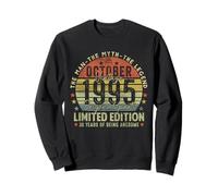 30th Birthday Gifts Vintage October 1995 30 Years Old Men Sweatshirt