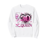 30th Birthday Queen Pink Wine 30 Years Old Women Girls Sweatshirt