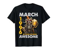 30th Birthday Raccoon Beer March 1996 Vintage 30 Years Old T-Shirt