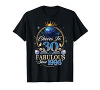 30th Birthday Women Cheers to 30 Years Fabulous Since 1996 T-Shirt