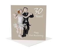 30th Wedding Anniversary Card by Holy Mackerel