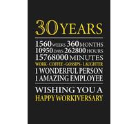 30th Year Work Anniversary: Employee Appreciation Gift for Job Milestone of 30 Years of Service