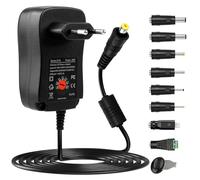 30W Adaptateur Secteur Universel AC DC 12V 9V 7.5V 6V 5V 4.5V 3V 2A Polarité Inversée Bloc d'alimentation Transformateur avec 8 Embouts sélectionnables pour Bandes LED Routeur TV Box