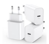 30W Chargeur i-Phone, 3-Pack Chargeur USB C, PD 3.0 Chargeur Rapide, Adaptateur USB-C Alimentation Compatible avec i-Phone 16/15/14/13/12 Plus Pro Max Mini, iPad, Samsung Galaxy S24/S23/22
