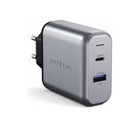 30W Chargeur Prise Mural Secteur Double Ports Grise
