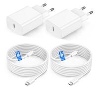 30W Chargeur Rapide iPhone avec 2M Cable Lightning [Certifié MFi] pour iPhone 14 Pro Max/14 Plus/14Pro/14/13 Plus/12/11/SE/Mini/X/XS/XR SE/8/7/6/iPad, Prise Chargeur IPhone Rapide Chargeur USB (2PACK)