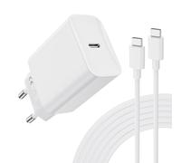 30W Chargeur USB C Rapide for iPhone 17 16 15/17 16 15 Pro/17 16 15 Pro Max/17 Air/16 15 Plus/iPad Pro/Mini/Air, Samsung Galaxy S25/S24,Type C Charge Secteur Prise avec 2M Câble