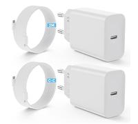 Chargeur USB-C 30W Rapide avec Câble de Charge 2M - Compatible avec iPhone 16/15/Pro/Max, iPad, Galaxy S24/S23/S22/S21