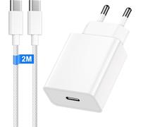 30W Fast Charger For Iphone 16/16E/16 Pro Max/16 Plus/15/15 Pro/15 Pro Max/15 Plus/I Pad Mini/I Pad Air, Usb C Fast Charger Power Adapter Usb C And Nylon Braided Cable To Usbc 2M