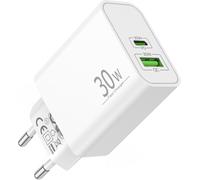 30w Fast Usb C Charger For Samsung Galaxy S25 S24 S23 S22 S21 Ultra 5g, 25w/45w A55 A54 A53 A52 A35 A16 A15 A13, Note 20 10 9 8, 2-Port Type-C Charger Block And Usb-A Socket Adapter