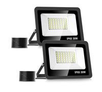 30W Projecteur LED Paquet de 2, 3000LM Spot LED 40LEDs Eclairage Exterieur IP65 Etanche, LED Projecteur Extérieur 6500K Éclairage mural d'extérieur pour Jardin, Patio, Garage, Entrée