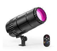 30W Projecteurs Pin Spot 4 en 1 RVBW Éclairage de Scène 4 modes Lampe de Projection avec Télécommande Boule Miroir pour Fêtes Bars Mariages Dance Halls DJ