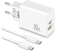 30w Usb C Charger & 2m Type C Cable, 2 Port Plug With Pd/Qc, Quick Charger Tip, Usb C Power Adapter Compatible With Iphone 16 15 Pro Max, Samsung S24/S23, Google Pixel 9/8/7/6