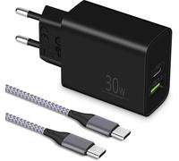 30w Usb C Charger & 2m Type C Cable, 2 Port Plug With Pd3.0/Qc3+, Quick Charger Tip, Usb C Power Adapter Compatible With Iphone 16 15 Pro, Samsung S24/S23, Google Pixel 9/8/7/6