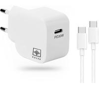 30w Usb-C Charger Gan Technology - Ultra-Fast Charge 60% In 30 Min - 1m Usb-C To Usb-C Cable - Compact And Ideal For Travel - Universal Compatibility Iphone, Samsung, Mac, Win
