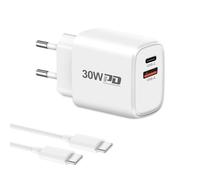 30W USB C Chargeur avec 2M Câble Type C, Gcstnn 2 Port Rapide Chargeur Secteur Adaptateur pour Google Pixel 9Pro XL/9Pro/9/8a/8Pro/8/7/6/9 Pro Fold/Watch, iPhone 15 Pro Max, Samsung Galaxy S24 Ultra
