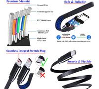 30w Usb C Chargeur Ultra Rapide Avec Gan Tech - Et 1m Câble Plat Usb-C [10mm Connecteur] Pour Doogee S200 V40 V20 V10 S89 S98 S97 S88 Plus S86 S96 Pro S59 S68 Pro Telephone Portable Incassable