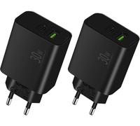 30w Usb C Socket With Usb-A Port, 2-Pack, Ac Adapter, Fast Charger Compatible With Iphone 16/15/14/13/12/11/Pro/Max/Plus/Se/16e, Samsung S24/S23/S22, Google Pixel 9/8/7