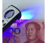 30X 60X 90X Loupe LED UV évaluation de bijoux lecture Loupe haute grossissement acrylique lentille optique Loupe