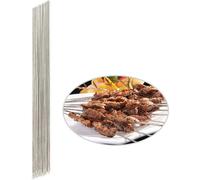 30x brochettes de barbecue en acier inoxydable �C brochettes rondes, 30?cm de long, réutilisables