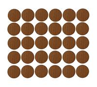 30x Cache vis adhésif autocollant diamètre 20mm bouchon trou meuble table chaise maison, bois marron noix
