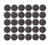 30x Cache vis adhésif autocollant diamètre 20mm bouchon trou meuble table chaise maison, bois marron wengé