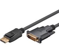 30x Goobay 51960 Câble adaptateur DisplayPort™/DVI-D 1.2, 1 m, noir - DisplayPort™ mâle > DVI-D mâle Dual-Link (24+1 pin)