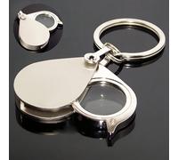 30X Loupe porte-clés - Loupe de poche pliable et portable sans alimentation, idéale pour la lecture et l'inspection de bijoux, essentielle pour la rentrée scolaire 1 pièce,20 fois (1 pièce)Alliage de 